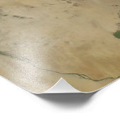 サウジ吹アラビア沖で塵が立つ フォトプリント            (角)