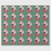 「サウジHABIBI」はおもしろいの包装紙の緑に卵を投げつけます ラッピングペーパー (フラット)