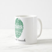 サウジtouchの指紋の旗 コーヒーマグカップ (正面右)