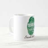サウジtouchの指紋の旗 コーヒーマグカップ (正面左)