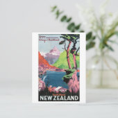 サウスアイランドニュージーランド旅行ポスター ポストカード (スタンド正面)