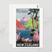サウスアイランドニュージーランド旅行ポスター ポストカード (正面/裏面)