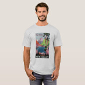 サウスアイランドニュージーランド旅行ポスター Tシャツ (正面フル)