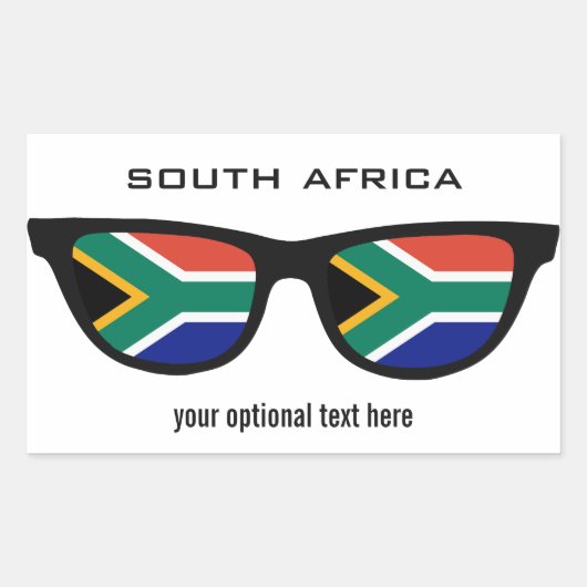 サウスアフリカンシェードカスタムステッカー 長方形シール (正面)