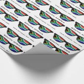 サウスアフリカンシェードカスタム文字&カラーギフトラップ ラッピングペーパー (角)