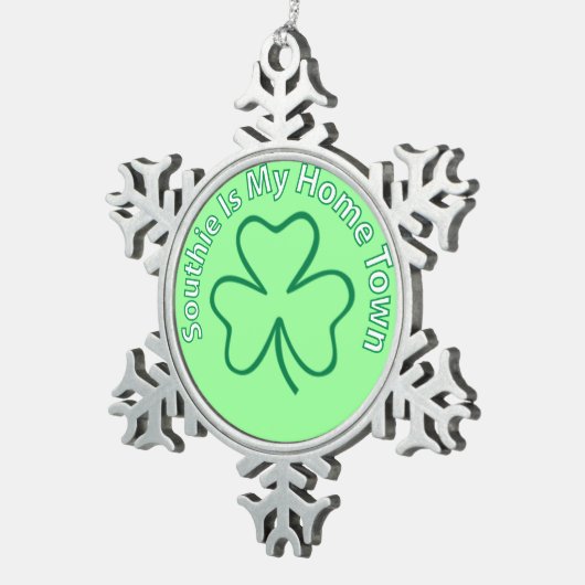 サウスイズマイホームタウン スノーフレークピューターオーナメント (右)