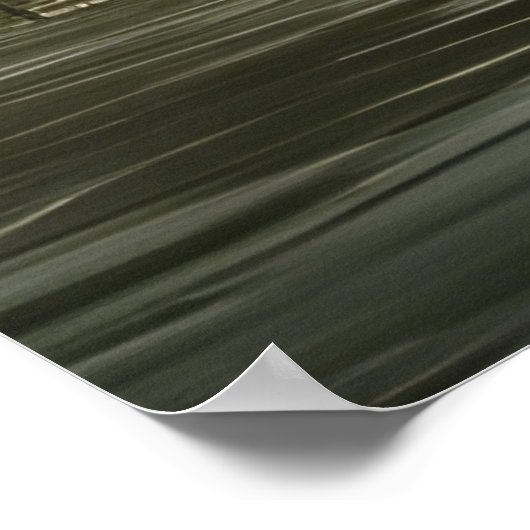 サウスイーストアジアオールドハウス湿地の風景 ポスター (角)