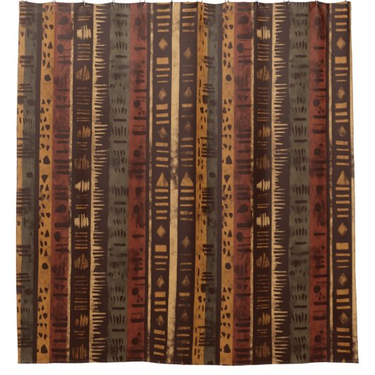 サウスウェスタンストライプ柄(5) シャワーカーテン (正面)