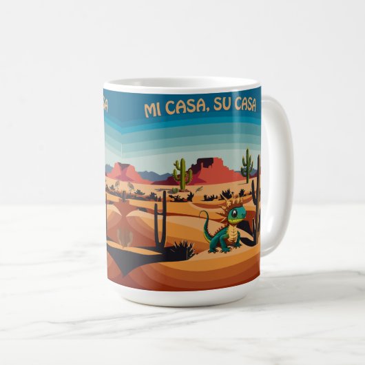 サウスウェスタン ホーンドリザード Mi Casa Su Casa コーヒーマグカップ (正面右)