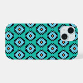 サウスウェスタン・ポップアート柄 iPhone 15ケース (裏面横)