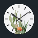 サウスウェストアガベ植物サボテン水彩  ラウンド壁時計<br><div class="desc">このデザインは、[編集]パーソナライズされたオプションを選択してデザインします。他のアイテムに転送することもできます。
連絡colorflowcreations@gmail.comにアクセスするか、ページの上部にあるchatオプションを使用して、このもしデザインを他の製品で利用したり、サポートが必要な場合は、このオプションを使用します。 

詳しいデザインを参照す後を追るか、 www.facebook.com/colorflowcreations 、 www.instagram.com/colorflowcreations 、 www.twitter.com/colorflowart 、 www.pinterest.com/colorflowcreationsにアクセスします。</div>