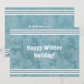 サウスウェストウィンターディアブルーフラットホリデーグリーティング シーズンカード (正面/裏面)