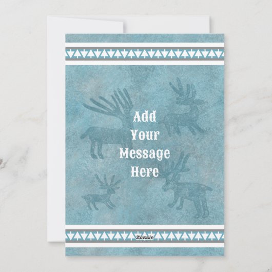 サウスウェストウィンターディアブルーフラットホリデーグリーティング シーズンカード (裏面)