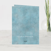 サウスウェストウィンターディアブルーホリデーグリーティングカード カード (裏面)