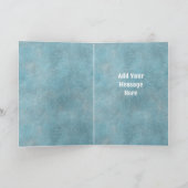 サウスウェストウィンターディアブルーホリデーグリーティングカード カード (内部)