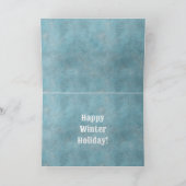 サウスウェストウィンターディアブルーホリデーグリーティング カード (内部)