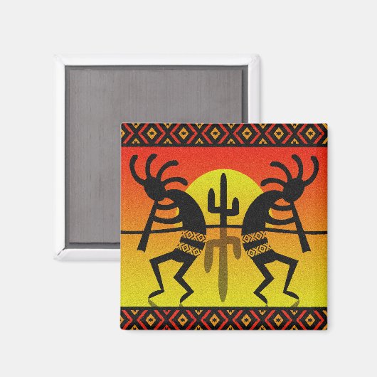 サウスウェストココペリサボツトライバルデザイン マグネット (正面/裏面)