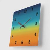 サウスウェストサンセット スクエア壁時計 (傾斜)