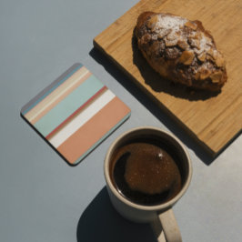 サウスウェストストライプのブルーテラコッタ コースター