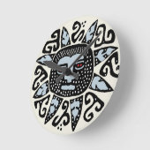 サウスウェストデルソルウォールクロック-トリバルデコールクロック ラウンド壁時計 (傾斜)