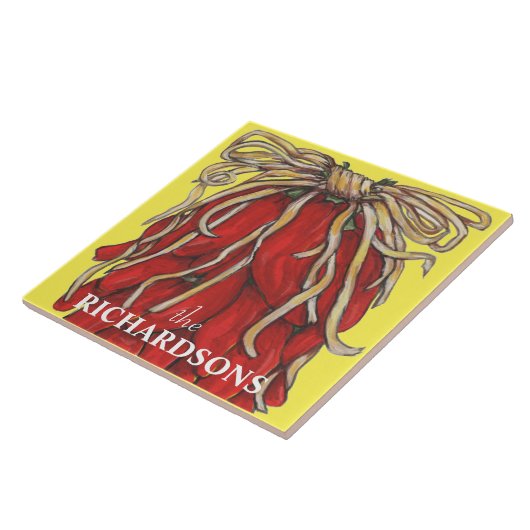 サウスウェストレッドチリ名前をカスタムするハウス#イエロー タイル (側面)