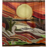 サウスウェスト・スカイズ抽象芸術・アート シャワーカーテン (正面)