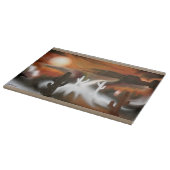 サウスウェスト・ファイア・アンド・アイス・抽象芸術・アート カッティングボード (角)