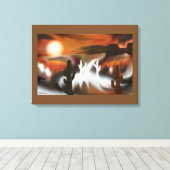 サウスウェスト・ファイア・アンド・アイス・抽象芸術・アート キャンバスプリント (インサイチュ (ウッドフロア))