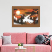 サウスウェスト・ファイア・アンド・アイス・抽象芸術・アート キャンバスプリント (インサイチュ (リビング))