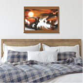 サウスウェスト・ファイア・アンド・アイス・抽象芸術・アート キャンバスプリント (インサイチュ (寝室))