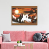 サウスウェスト・ファイア・アンド・アイス・抽象芸術・アート キャンバスプリント (インサイチュ (リビング))