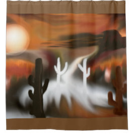サウスウェスト・ファイア・アンド・アイス・抽象芸術・アート シャワーカーテン