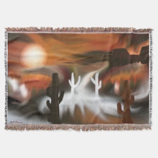 サウスウェスト・ファイア・アンド・アイス・抽象芸術・アート スローブランケット (正面)