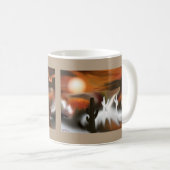 サウスウェスト・ファイア・アンド・アイス・抽象芸術・アート ツートーンマグカップ (正面右)