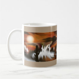 サウスウェスト・ファイア・アンド・アイス・抽象芸術・アート ツートーンマグカップ