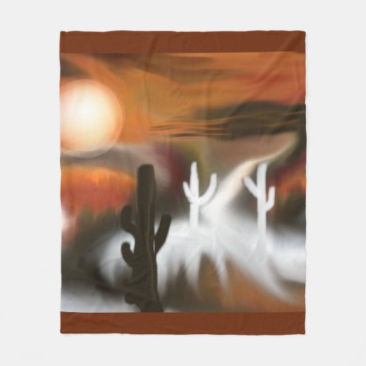 サウスウェスト・ファイア・アンド・アイス・抽象芸術・アート フリースブランケット (正面)