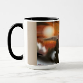 サウスウェスト・ファイア・アンド・アイス・抽象芸術・アート マグカップ