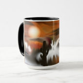 サウスウェスト・ファイア・アンド・アイス・抽象芸術・アート マグカップ (正面左)