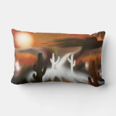 サウスウェスト・ファイア・アンド・アイス・抽象芸術・アート ランバークッション (裏面)