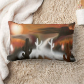 サウスウェスト・ファイア・アンド・アイス・抽象芸術・アート ランバークッション (ブランケット)