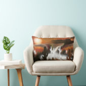 サウスウェスト・ファイア・アンド・アイス・抽象芸術・アート ランバークッション (椅子)