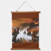 サウスウェスト・ファイア・アンド・アイス・抽象芸術・アート 吊り下げ型タペストリー (正面)