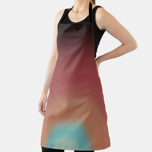 サウスウエスタンサウスウエストデザートレインボーアートデザイン エプロン (インサイチュ)