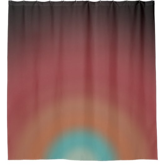 サウスウエスタンサウスウエストデザートレインボーアートデザイン シャワーカーテン (正面)