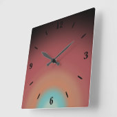 サウスウエスタンサウスウエストデザートレインボーアートデザイン スクエア壁時計 (傾斜)