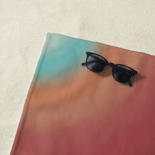 サウスウエスタンサウスウエストデザートレインボーアートデザイン ビーチタオル (インサイチュ)