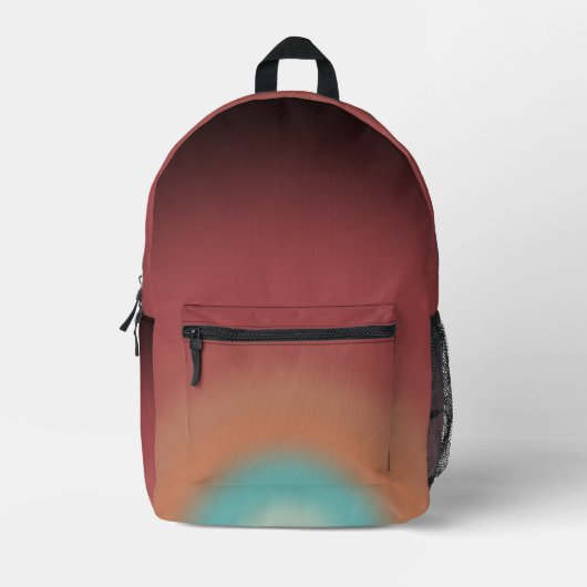 サウスウエスタンサウスウエストデザートレインボーアートデザイン プリントバックパック (正面)