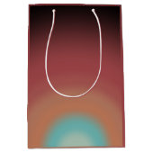 サウスウエスタンサウスウエストデザートレインボーアートデザイン ミディアムペーパーバッグ (正面)