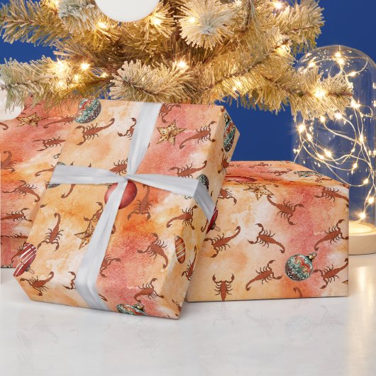 サウスウエスタンスコーピオンズデザートクリスマスオーナメント ラッピングペーパー (クリスマス)