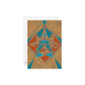 サウスウエスタンデザートインディアンスターマンデザインアート カード (正面/裏面インサイチュ)